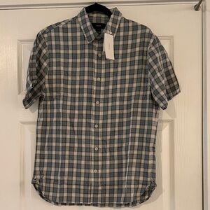 NWT VINCE MENA PLAID SHIRT SMALL